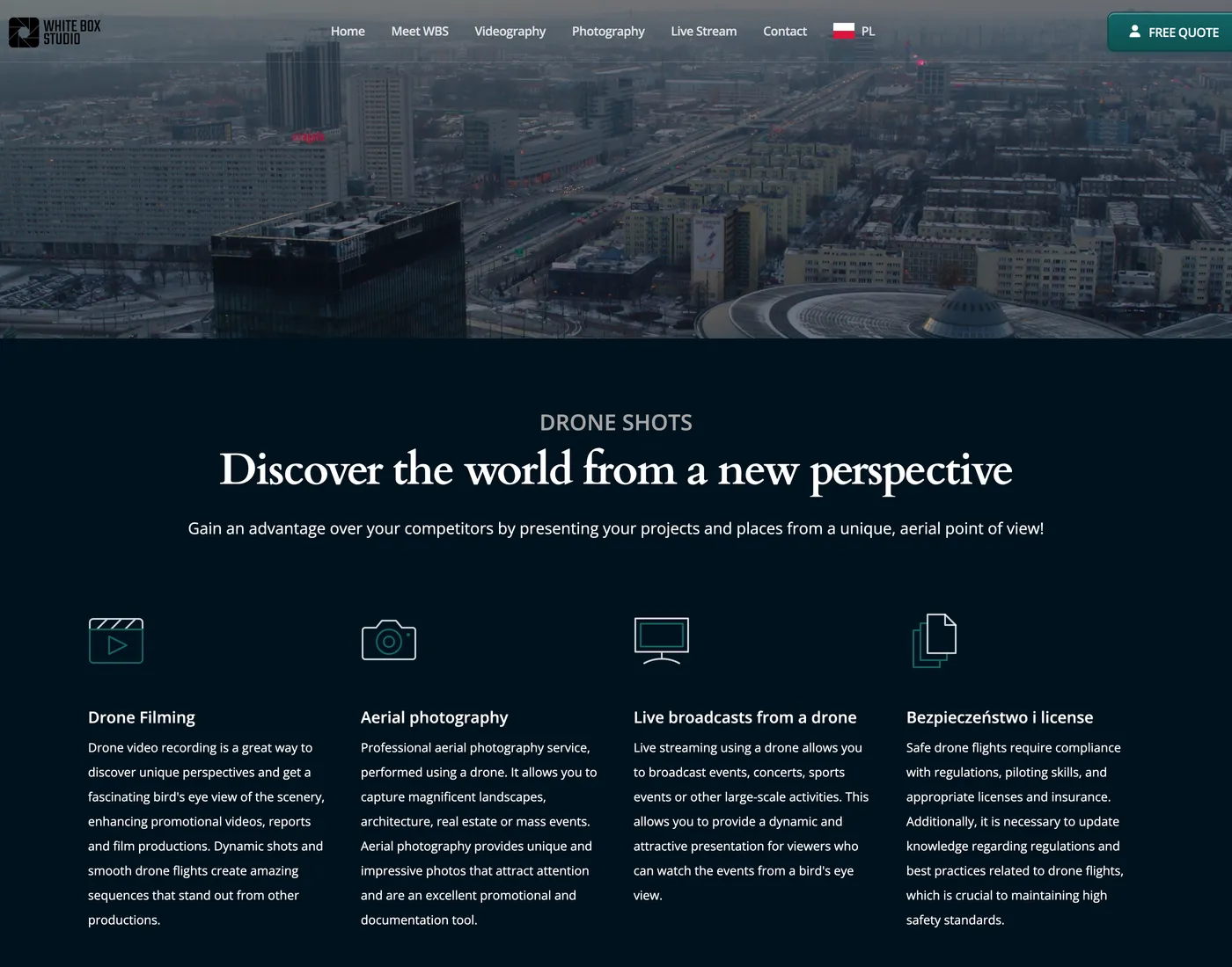 Drone service page